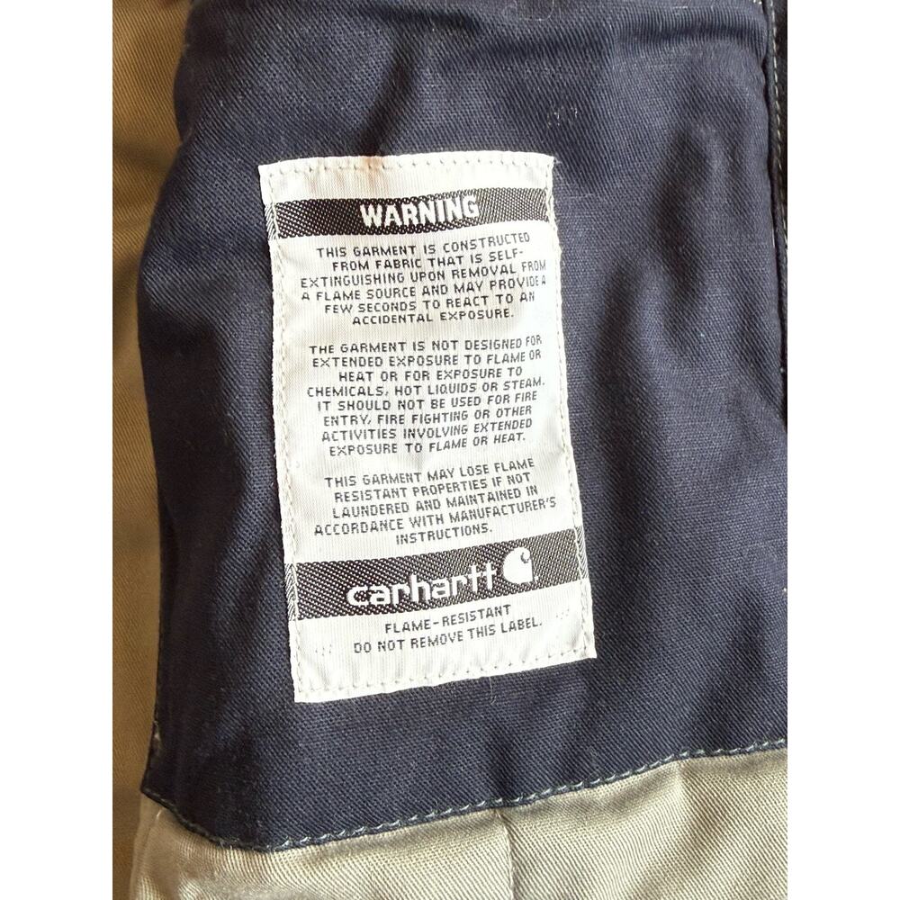 Carhartt Men's 103387 Flame-Resistant Cat 3 Quick Duck Vest Navy Blue 4XL - Picture 4 of 9